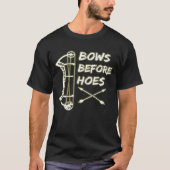 鹿おもしろい狩りアーチェリーコンパウンド弓Before Ho Tシャツ (正面)