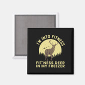 鹿おもしろい狩りア男性へートウィメンワイルドライフ狩り マグネット (正面/裏面)