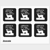 鹿おもしろい狩りガイドバック引用文 スクエアシール (シート)