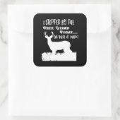 鹿おもしろい狩りガイドバック引用文 スクエアシール (バッグ)