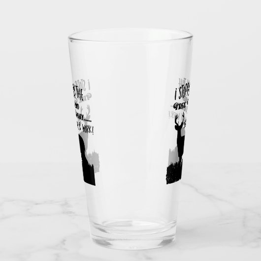 鹿おもしろい狩りホワイトテールバックスポーツ引用文 タンブラーグラス (左)