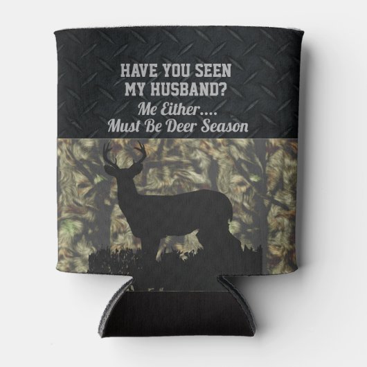 鹿おもしろい狩り夫ビエクールル 缶クーラー (正面)