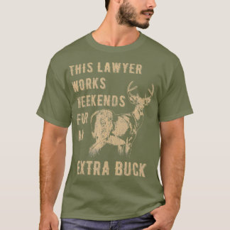 鹿おもしろい狩り弁護士ハ動揺してンター Tシャツ