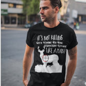 鹿おもしろい狩り引用文メンスポーツアウトドア Tシャツ