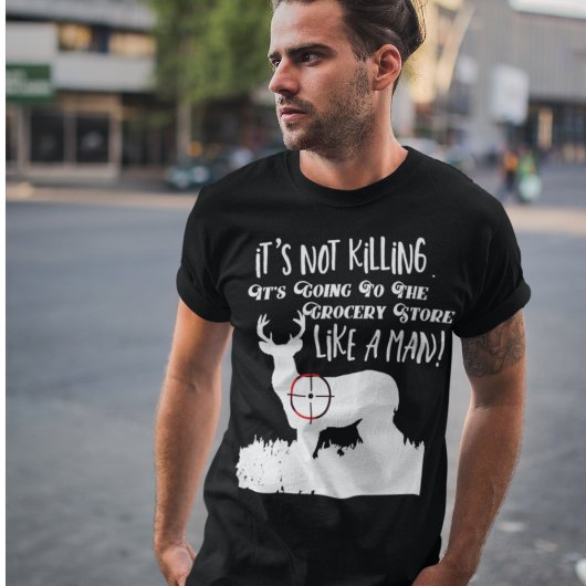 鹿おもしろい狩り引用文メンスポーツアウトドア Tシャツ