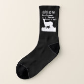 鹿おもしろい狩り引用文メンズスポーツアウトドア ソックス (左外側)