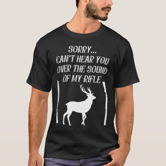 鹿おもしろい狩り引用文 Tシャツ (正面)