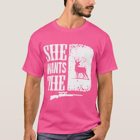 鹿おもしろい狩り用の鹿狩り Tシャツ (正面)