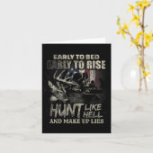 鹿おもしろい狩り用鹿狩り及び狩りLo カード (黄色い花)