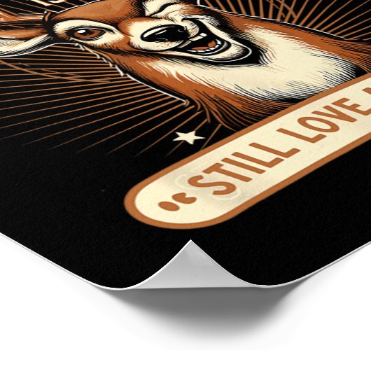 鹿おもしろい狩り誕生日プ男性へン第50戦 ポスター (角)