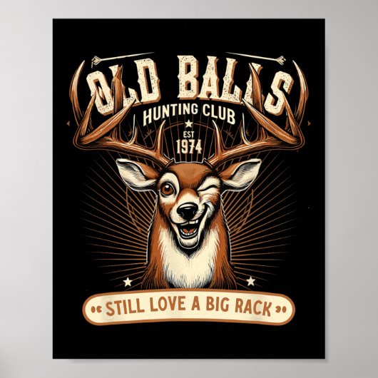 鹿おもしろい狩り誕生日プ男性へン第50戦 ポスター (正面)