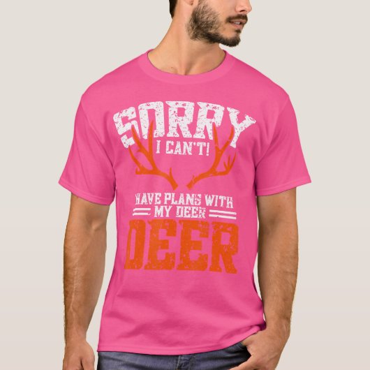 鹿おもしろい狩り鹿狩り Tシャツ (正面)