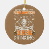 鹿おもしろい狩り セラミックオーナメント (正面)