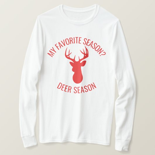 鹿お気に入りのの季節 | 鹿狩り Tシャツ (デザイン正面)