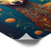 鹿お洒落ファンタジーアート ポスター (角)