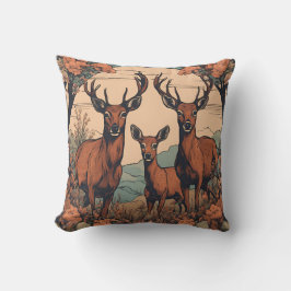 鹿お洒落放牧D1 クッション