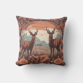 鹿お洒落放牧D7 クッション (正面)