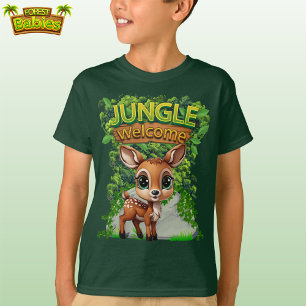 鹿お洒落野生動物雌鹿グラフィックファウン動物🦌 Tシャツ