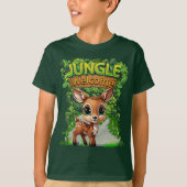 鹿お洒落野生動物雌鹿グラフィックファウン動物🦌 Tシャツ (正面)