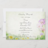 鹿かわいらしイン牧草地ツインズベビーシャワー招待状 招待状 (裏面)