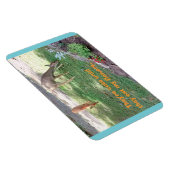 鹿かわい食べる花Horizontal 4 x 6マグネット マグネット (右側)