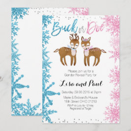 鹿か牝の性別発表招待状 冬 招待状