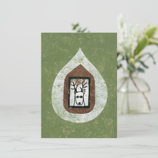 鹿がグリーティングカー離れドを待つ カード (スタンド正面)