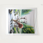 鹿がパタパタして タペストリー (正面(横))