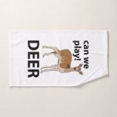 鹿が可愛い遊鹿を見る ハンドタオル (ハンドタオル)