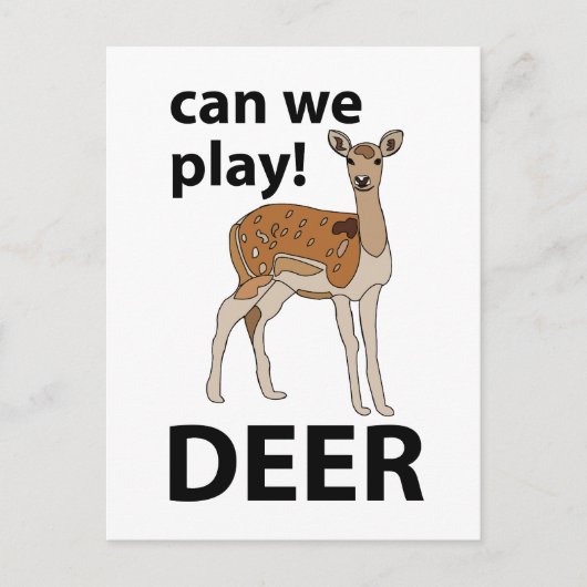 鹿が可愛い遊鹿を見る ポストカード (正面)