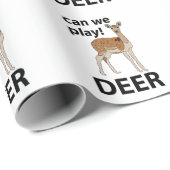 鹿が可愛い遊鹿を見る ラッピングペーパー (ロールコーナー)