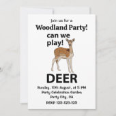 鹿が可愛い遊鹿を見る 招待状 (正面)