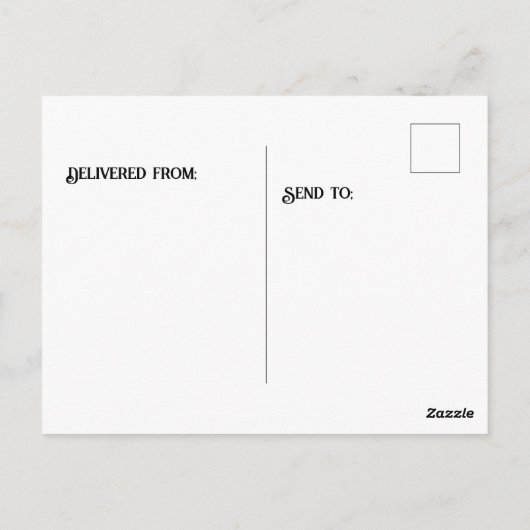 鹿が木やプレゼントを敷く ポストカード (裏面)