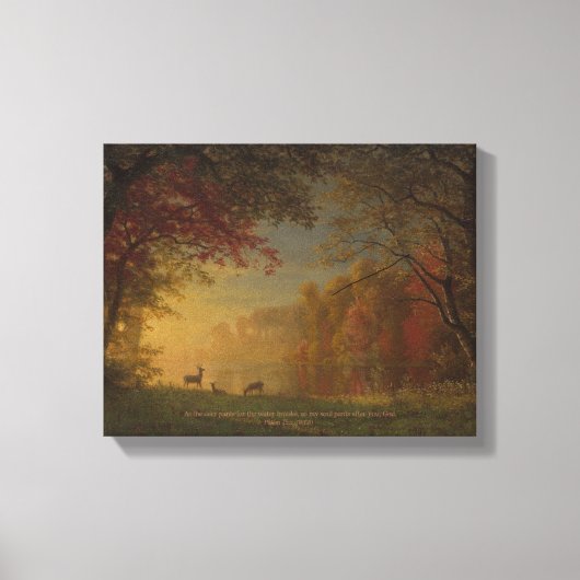 「鹿が水に喘ぐように」アート キャンバスプリント (正面)