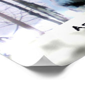 鹿が水に飛び込む… ポスター (角)