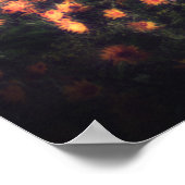 鹿が水の小川に飛び込むにつれて ポスター (角)