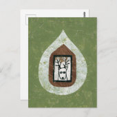 鹿が葉書を待っ離れている ポストカード (正面/裏面)