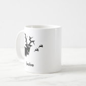 鹿が進化する コーヒーマグカップ (正面左)