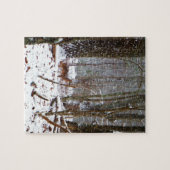 鹿が雪の中に秋 ジグソーパズル (横)