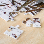 鹿が雪の中に秋 ジグソーパズル (側面)