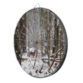 鹿が雪の中に秋 ダーツボード (正面右)