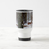 鹿が雪の中に秋 トラベルマグ (中央)