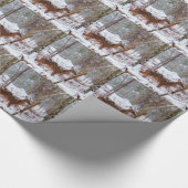 鹿が雪の中に秋 ラッピングペーパー (コーナー)