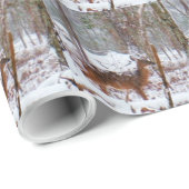 鹿が雪の中に秋 ラッピングペーパー (ロールコーナー)