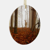 鹿が霧の中にいる セラミックオーナメント (右)