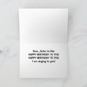 鹿が**歌っている**ハッピーバースデーを「あなた」に カード (内部)