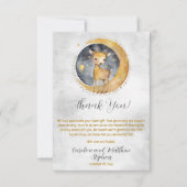 鹿きらめく小さな星の赤ちゃんシャワー サンキューカード (正面)