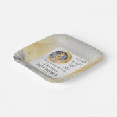 鹿きらめく小さな星の赤ちゃんシャワー ペーパープレート (傾斜あり)