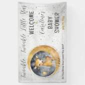 鹿きらめく小さな星の赤ちゃんシャワー 横断幕 (縦)