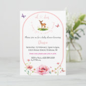 鹿さん、もうすぐベイビーシャワーパーティーだよ 招待状 (スタンド正面)